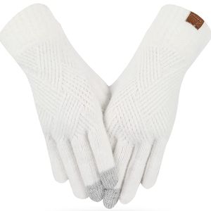 Winter Gloves for Women in White